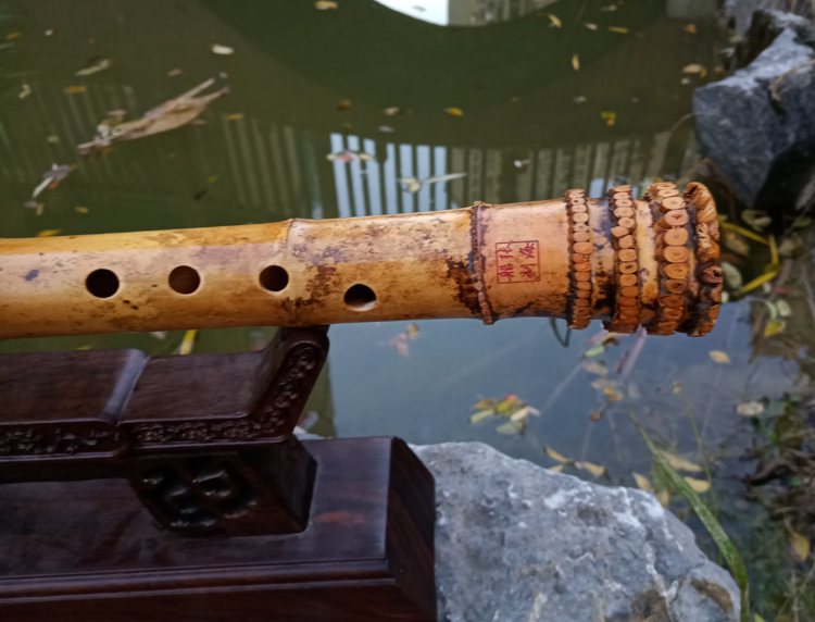 桂竹南箫专业收藏精制箫乐器尺八孔大头竹根南萧6孔g调外切口