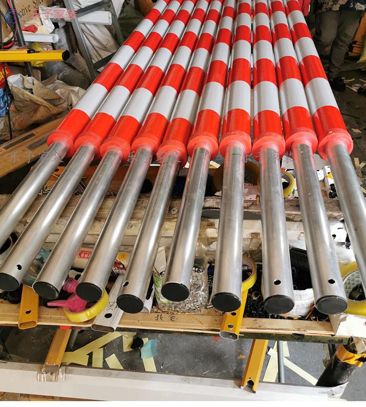 圆形泡沫杆高速公路etc防撞圆杆小区停车场自动升降杆拦车道闸杆 红白