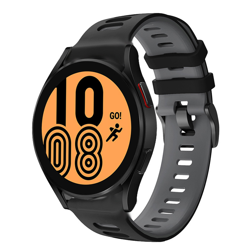 适用三星galaxywatch active1/2双色卡扣表带硅胶gear s2/s3/s4智能