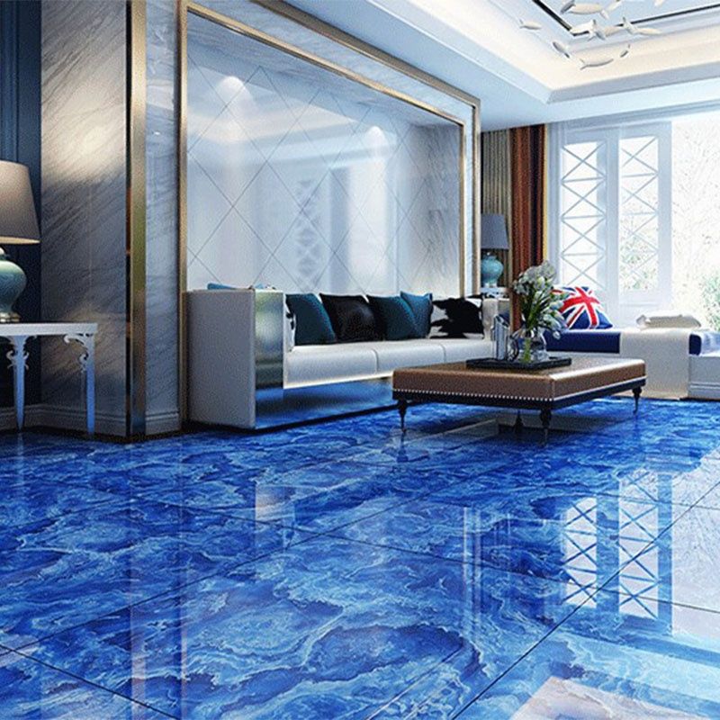 蓝色海洋瓷砖800800全抛釉地板砖酒吧客厅背景墙仿大理石不法国流金