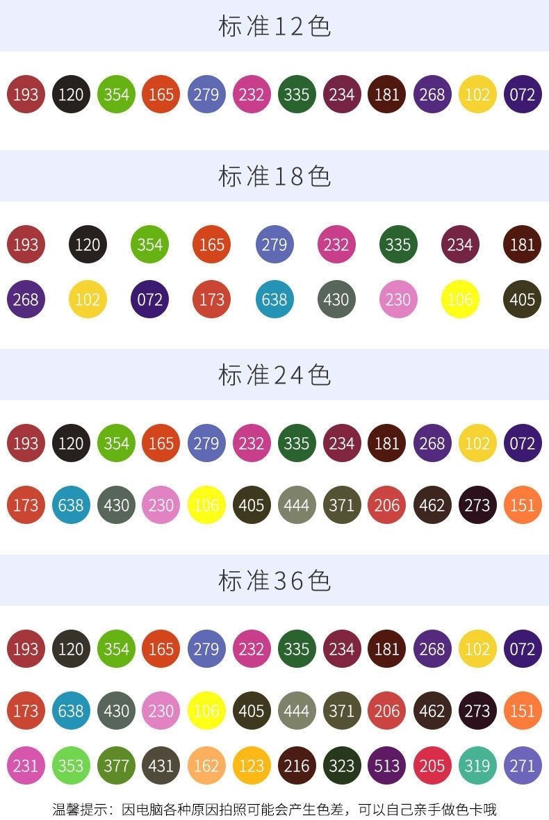 得力晨光同款双头48色马克笔套装小学生水彩笔24色36色儿童漫画彩色