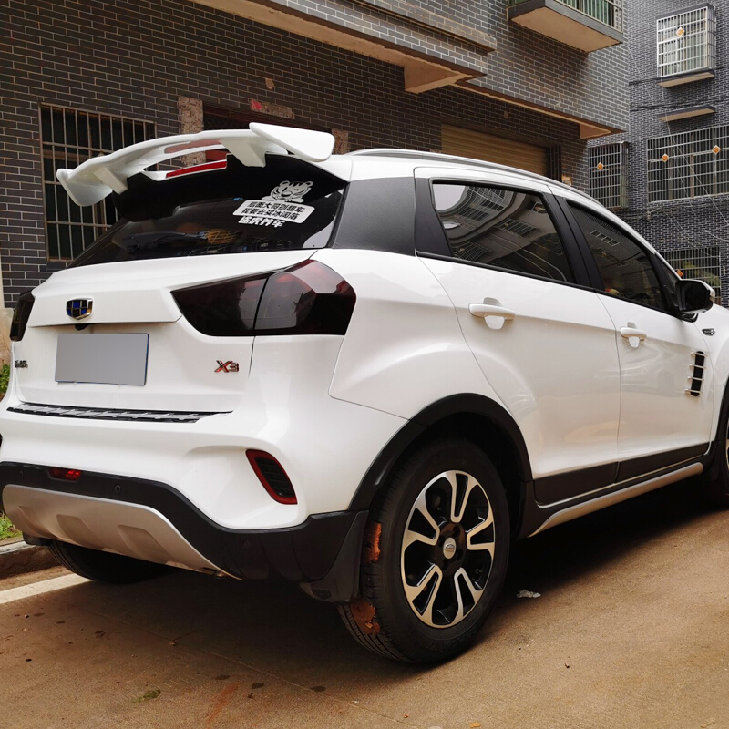 通用于远景x3尾翼172款远景x3两厢车改免打孔烤漆尾翼冰晶白免打孔