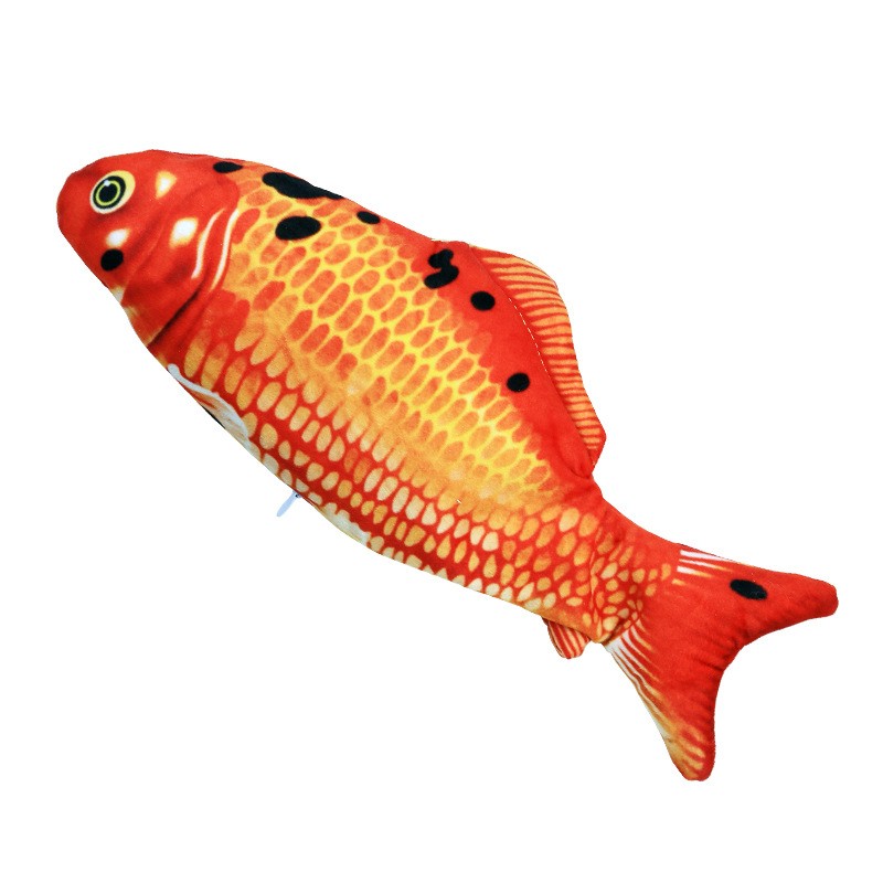 玩具鱼仿真电动毛绒跳跳鱼网红儿童婴儿玩具逗猫宠物触摸感应会动摇摆