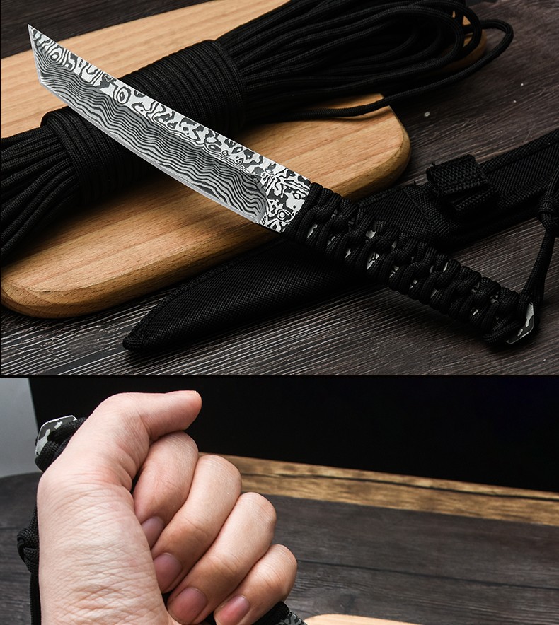 刀具防身氚气刀随身户外小刀冷兵器刀军刃世界名刀浅灰色60以上刃长95