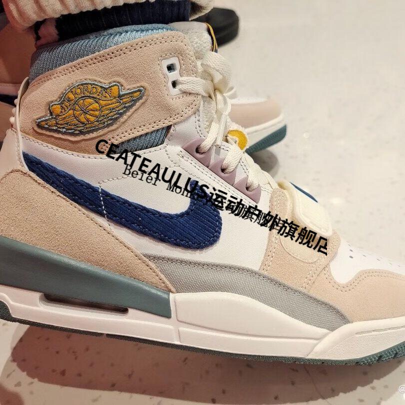 【自营官方旗舰店】 legacy aj312米白蓝高帮篮球鞋男女运动鞋dq5347