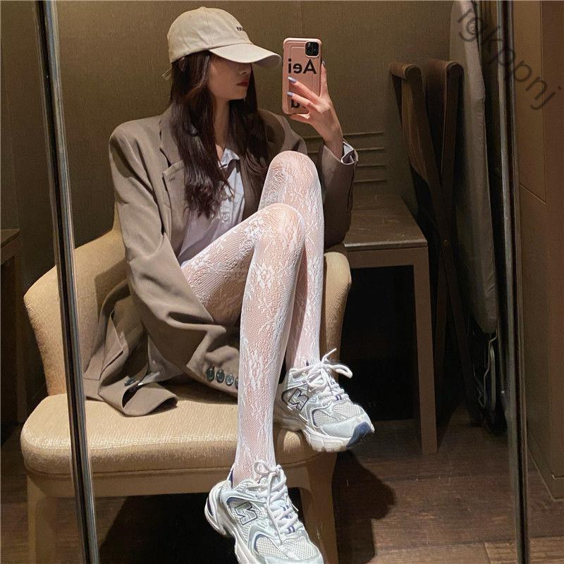 洛丽塔性感萝莉白黑丝女蕾丝网袜jk渔网袜黑色白色lolita连裤袜卜邻双