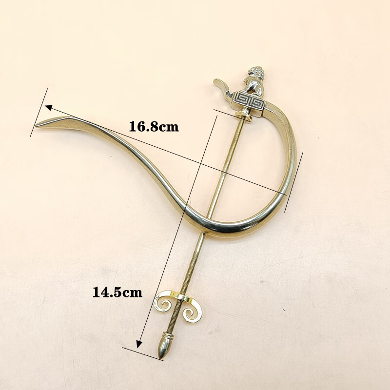 鸟笼挂钩精品 画眉笼笼钩百灵笼黄铜钩画眉鸟笼黄铜笼钩麒麟狮子倒钩