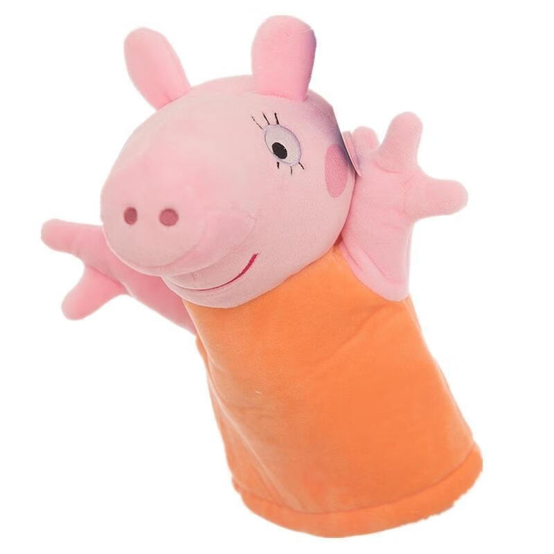 定制小猪佩奇手偶卡通毛绒玩具乔治儿童手指玩偶表演猪爸爸猪妈妈乔治