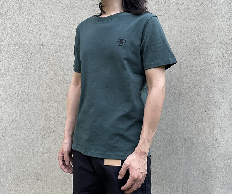 kitanica 圣甲虫军版全棉户外男款短袖t恤 纯棉圆领衫 走线男 黑色 m