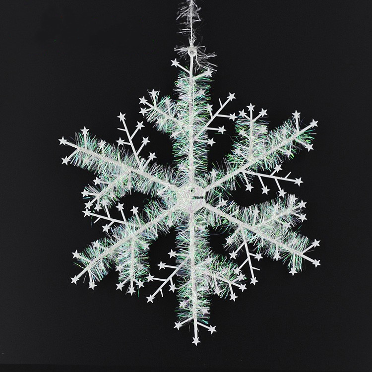 卡贝伯爵圣诞装节饰品圣诞树立体雪花片玻璃贴花橱窗装饰场景布置装饰