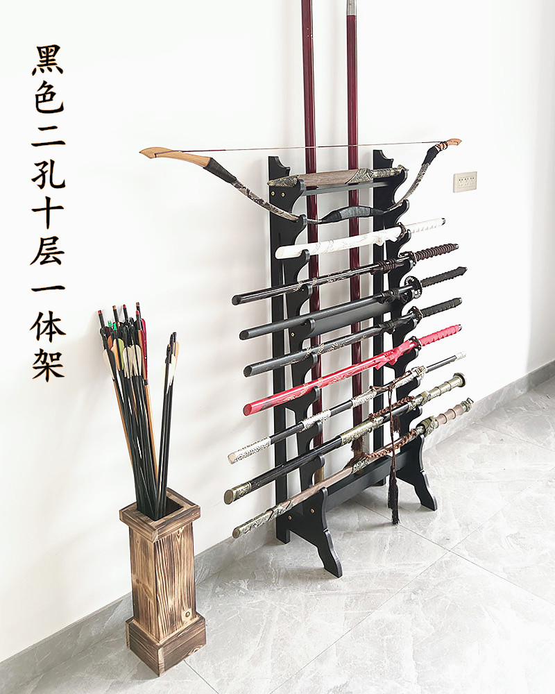落地一体刀剑架剑托立式十八搬架武术器械关公架长戟