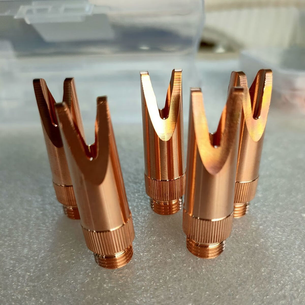 手持焊铜嘴麒麟激光焊机焊嘴手持焊接机铜嘴手持送丝焊接铜嘴定制 焊