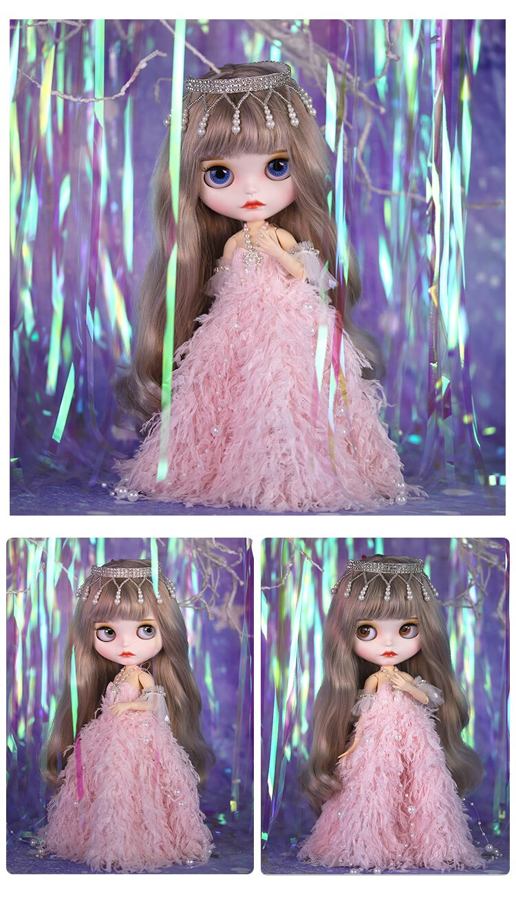 小布娃娃改妆磨砂仿真女孩公主换装洋娃娃玩具送儿童送女朋友生日圣诞