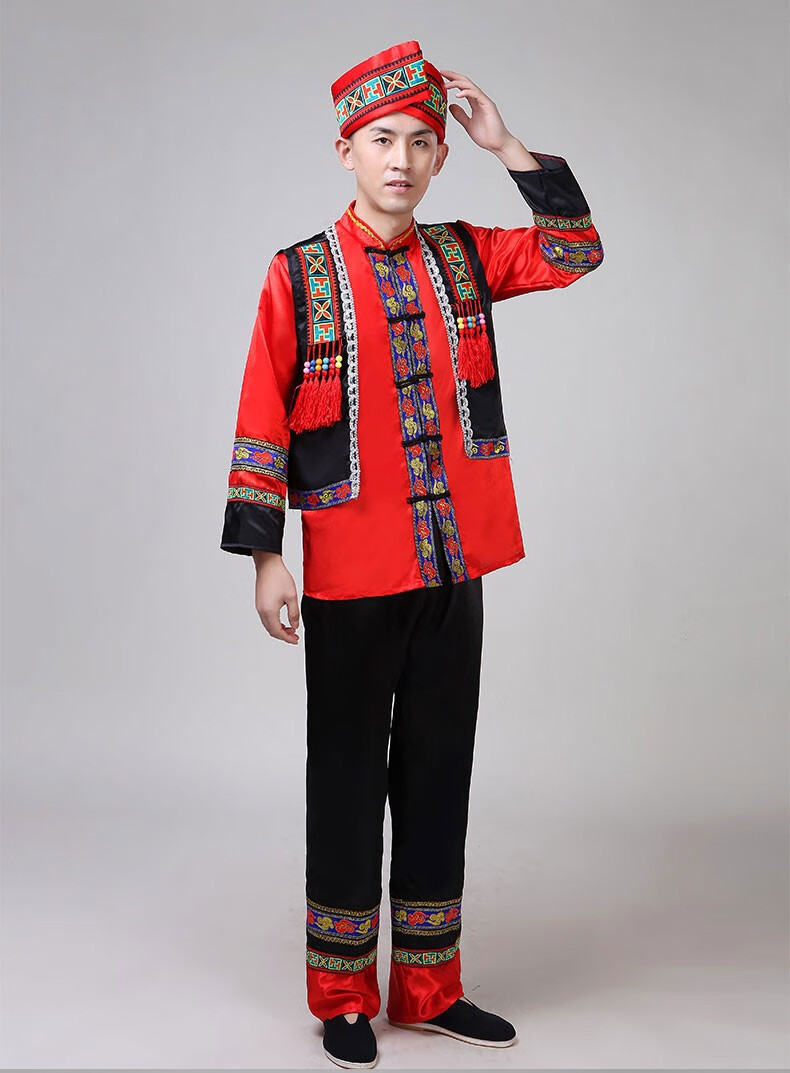 少数民族服装云南傣族彝族苗族民族风衣服葫芦丝演出服装崇韵定制款