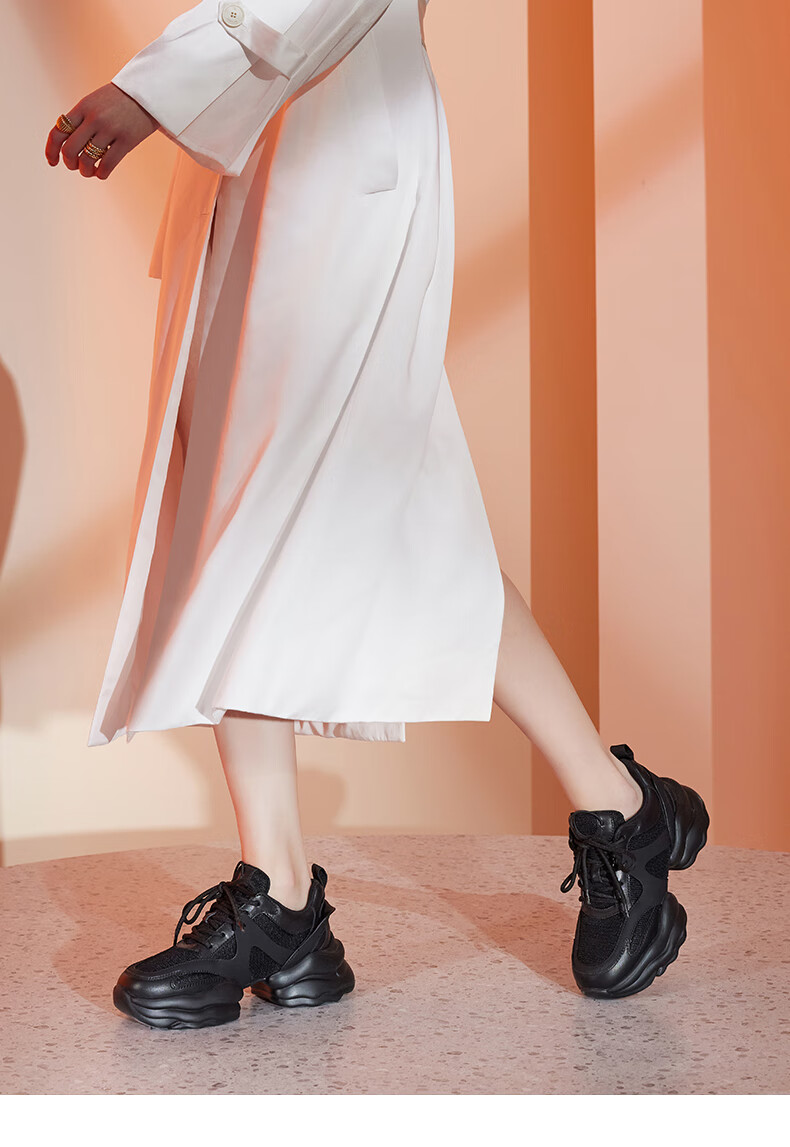 73Hours Celebrity-Inspired Women's Shoes, Yeyi Milk Jelly New Thick-Soled Heightening Sports Casual Dad Shoes for Wome 20