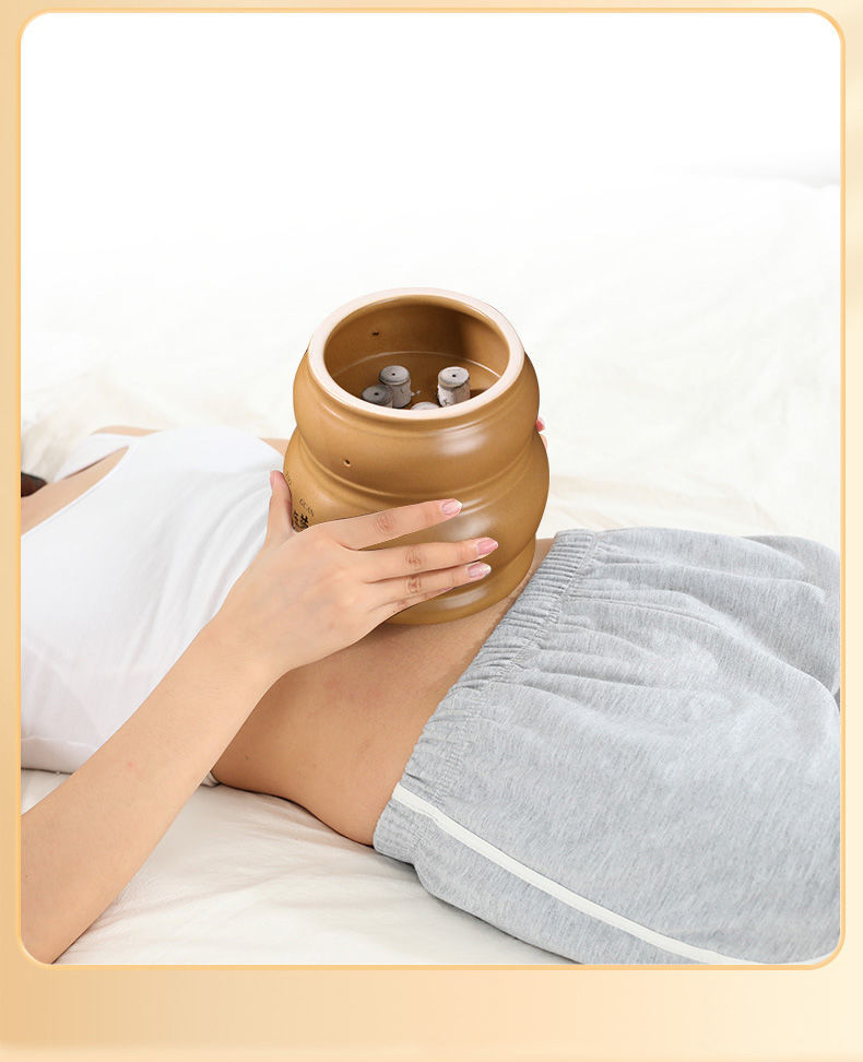 砭石温灸大罐温阳巨罐脐疗美容院艾灸馆火灸理疗拔罐专用 新款火角罐