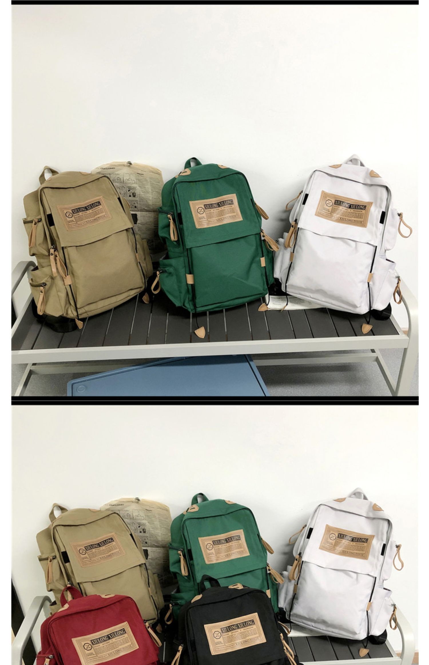 法国品牌charmshape书包男初中生潮酷背包高中大学生大容量潮牌森系