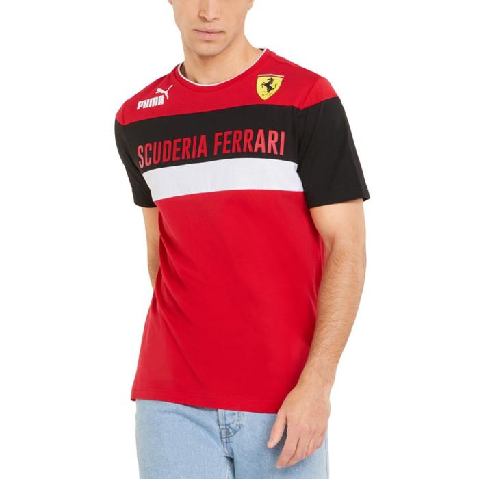 puma彪马男士t恤法拉利透气夏季运动休闲吸汗舒适百搭时尚潮流棉质