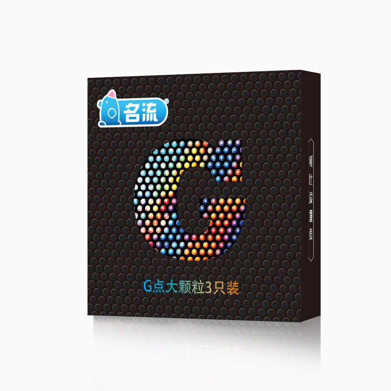 名流避孕套大颗粒冰火安全套3只装男情趣计生成人用品大颗粒冰火3只装