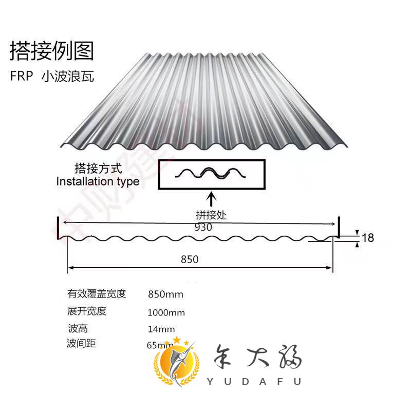 隆鼎树脂瓦加厚屋顶小波浪小波浪采光瓦透明瓦玻璃钢瓦玻璃纤维瓦雨棚