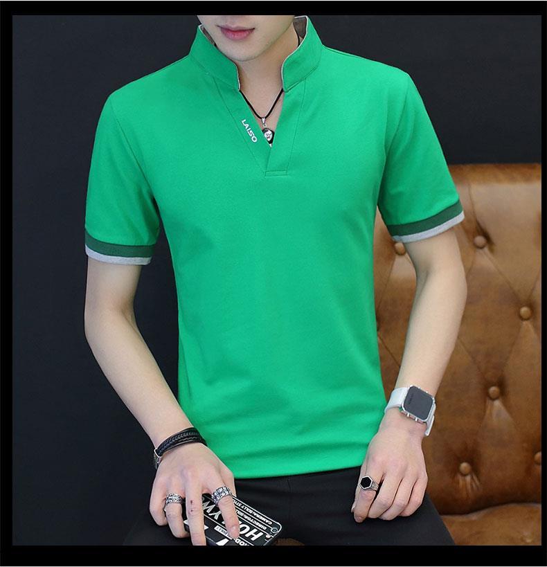 啄木鸟有带领子短袖t恤小青年宽松休闲男装上衣服外穿男士男式夏季