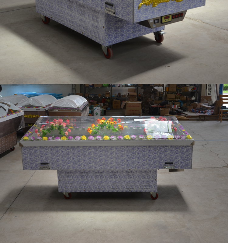 冰棺恒温棺冷冻棺遗体冷冻器恒温棺太平柜冰盖停尸柜殡葬钛金普通款