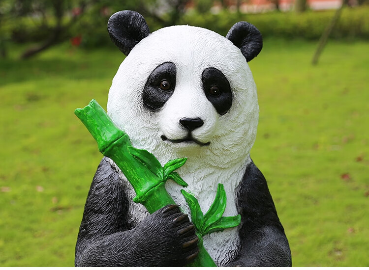 仿真熊猫摆件雕塑幼儿园林模型大型商场户外景观花园道具院子装饰 a款
