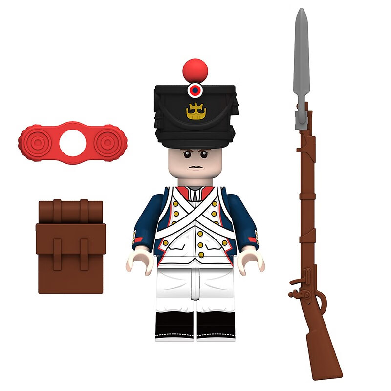 乐高(lego)欧洲一战拿破仑兵团拼装积木小颗粒英法军士兵男孩玩具