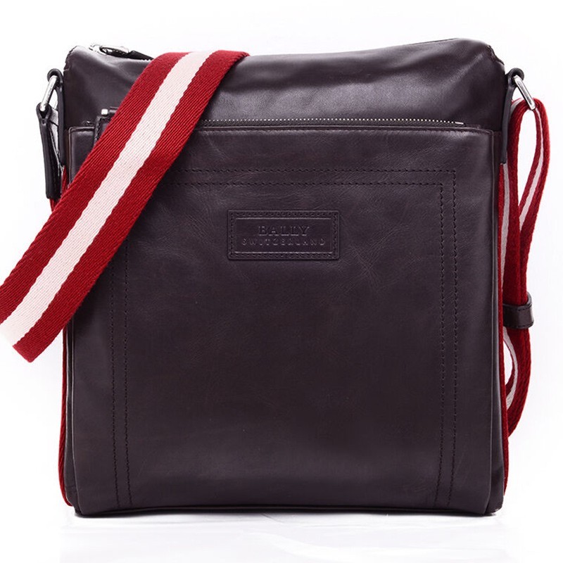 bally 巴利男包 经典款商务小牛皮单肩包 斜挎包 邮差包,tuston 棕色