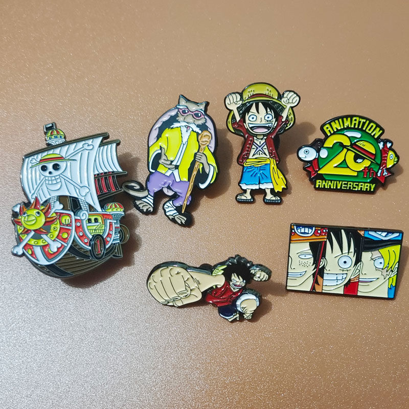 海贼王胸针金属徽章纪念路飞卡通胸针日系可爱学生sn7019路飞
