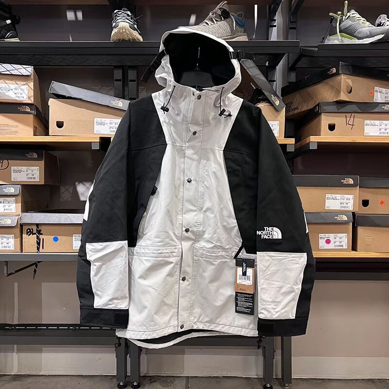 the north face 94北面男户外休闲连帽冲锋衣单层中长防风雨迷彩 nf0