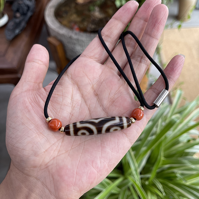 藏木世家天珠专用挂绳横穿竖穿挂脖锁骨项链绳子链子手工编织男女西藏