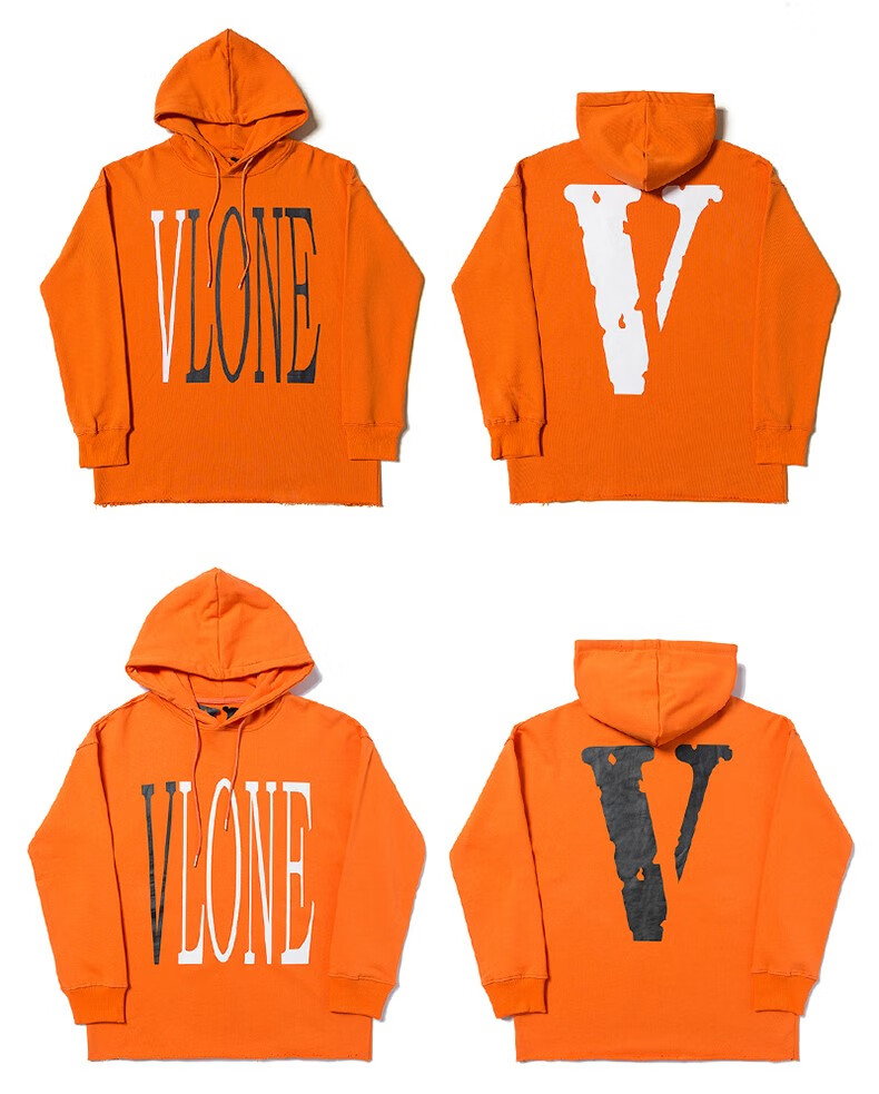 vlone王一博同款潮牌大v连帽卫衣 藤原浩3反光大潮牌宽松连帽情侣同款