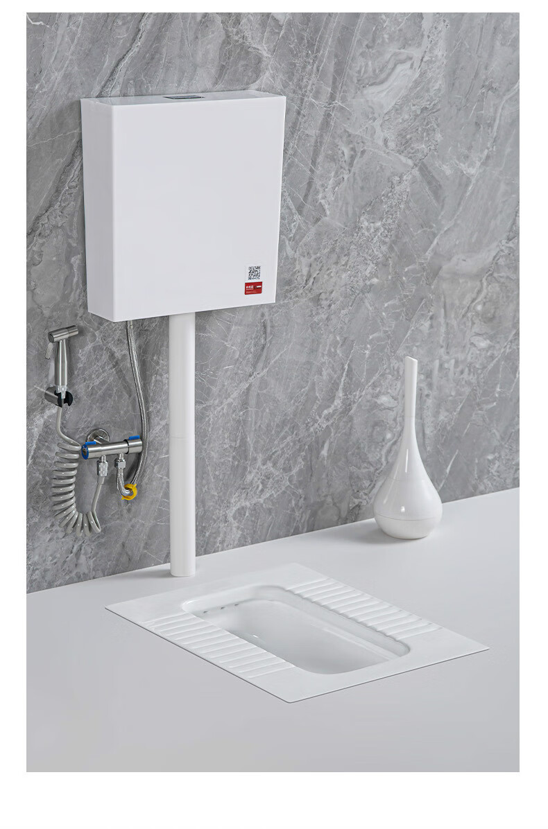 超薄蹲便器前横排侧排左排右排后墙排19cm带存水弯蹲坑式 官方标准