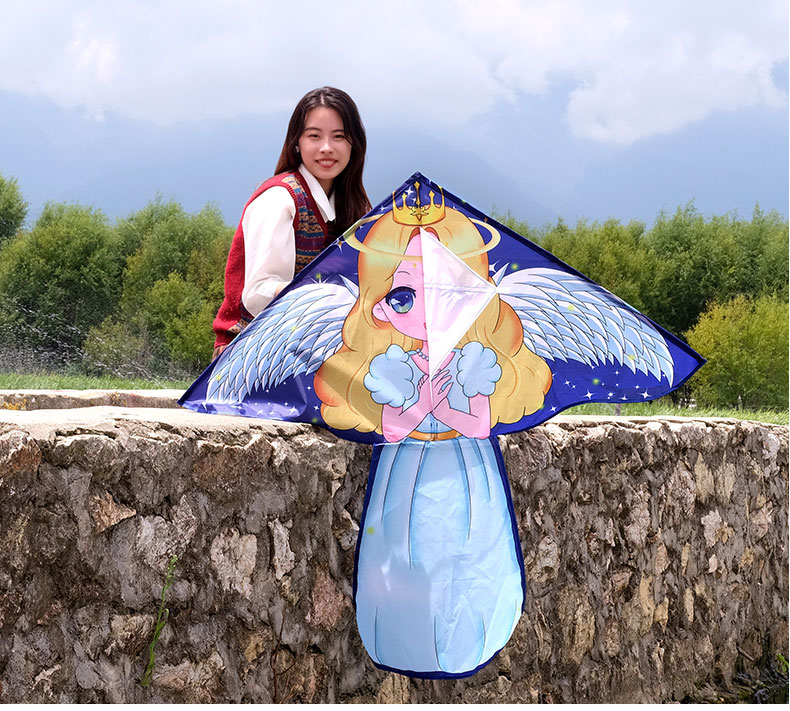 可爱风筝儿童新式风筝2022年新款微风易飞天使卡通潍坊风筝大人专用