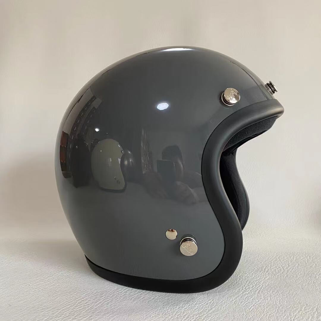 台湾gallop复古vespa姜戈半盔踏板电动摩托车头盔机车34半盔男女糖果