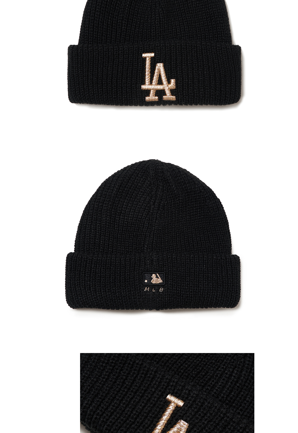 韩国mlb秋冬季新款针织帽韩版刺绣简约可爱毛线帽亲子帽男 女情侣同款