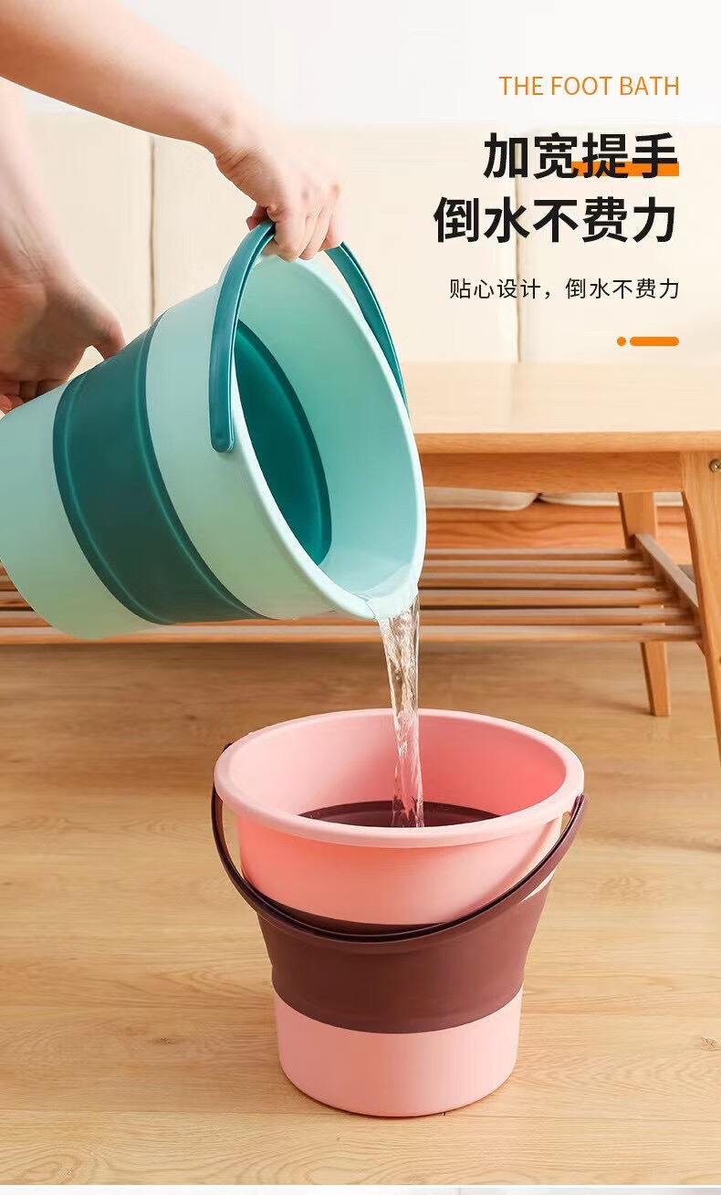 可折叠水桶车用车载洗车美术便携式户外钓鱼家用大容量储水小加厚可