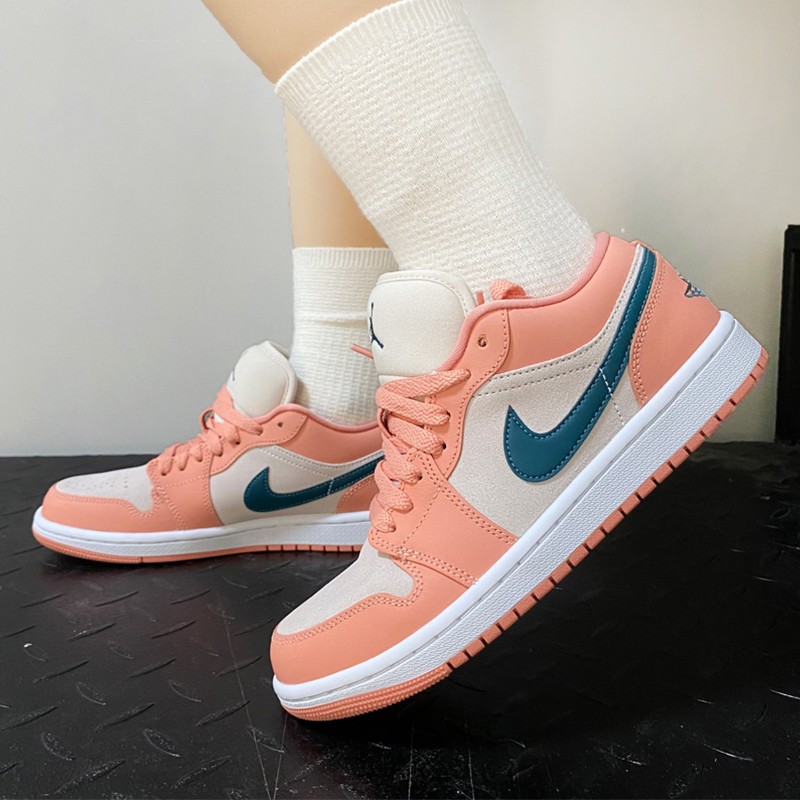 【现货】耐克air jordan 1 low aj1 gs 黑粉脚趾低帮篮球鞋女554723