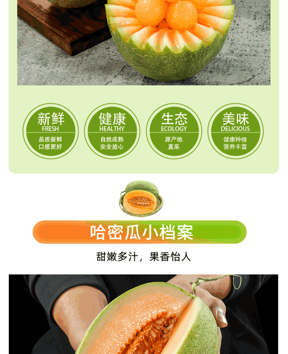 轻恋山东西州蜜哈密瓜晓蜜小蜜25号当季新鲜水果产地直发精选9斤装