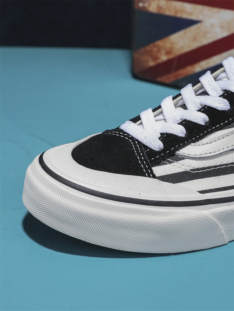 万斯(vans)男鞋style36包头黑白条纹夏季低帮休闲帆布鞋女板鞋 斑马纹