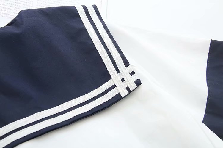 日系少女海军领夏装短袖t恤学院风学生新款姐妹闺蜜装上衣白色短s建议