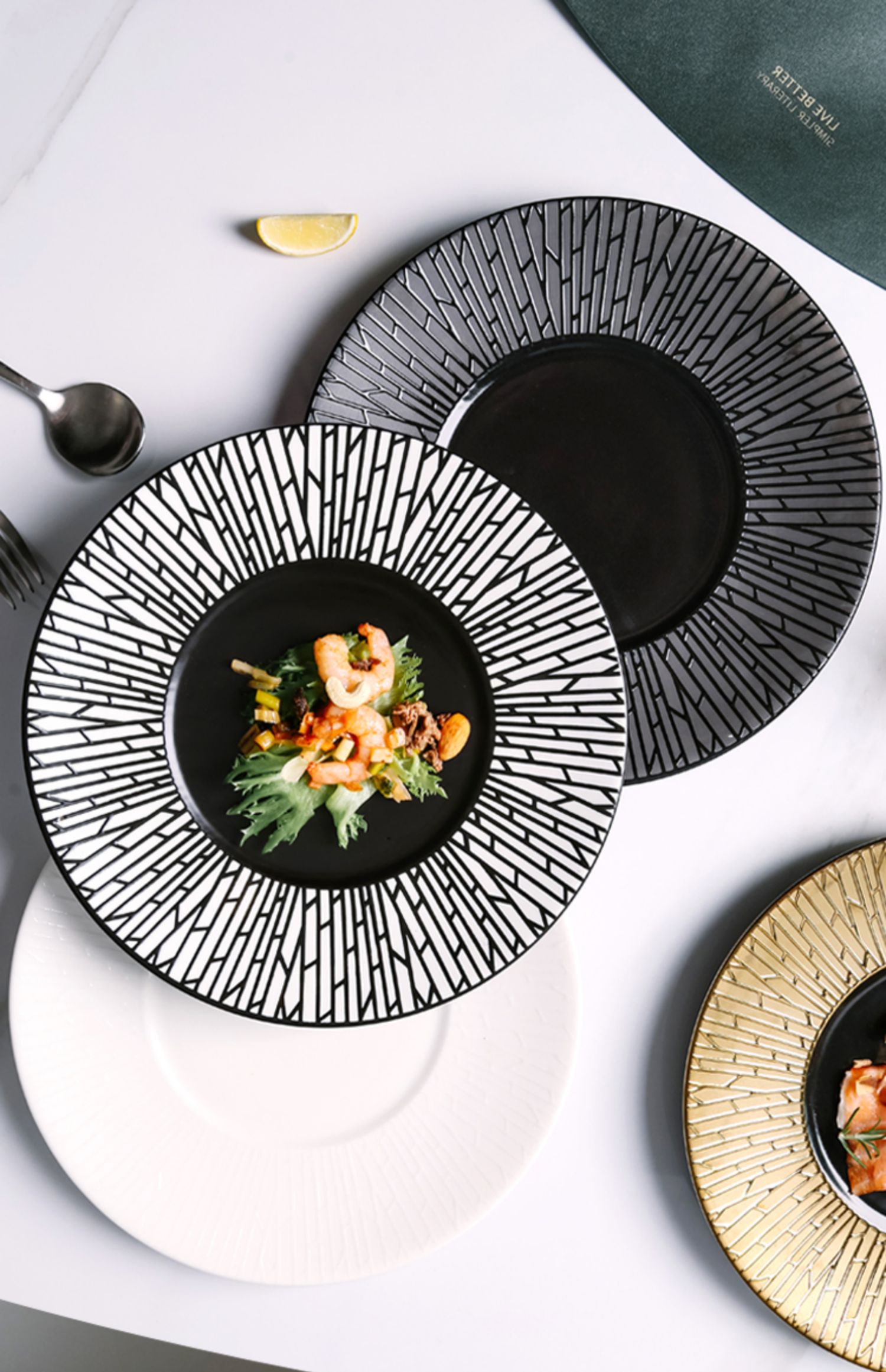 造器星级餐厅餐盘装饰牛排摆盘创意意境菜特色高端酒店法餐西餐具盘子