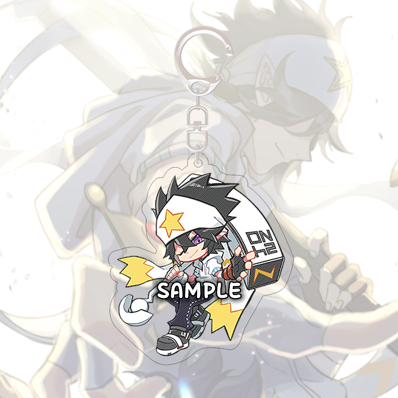 动漫周边凹凸挂件世界金格瑞雷狮二次元q版亚克力钥匙扣挂饰摆件 黑化