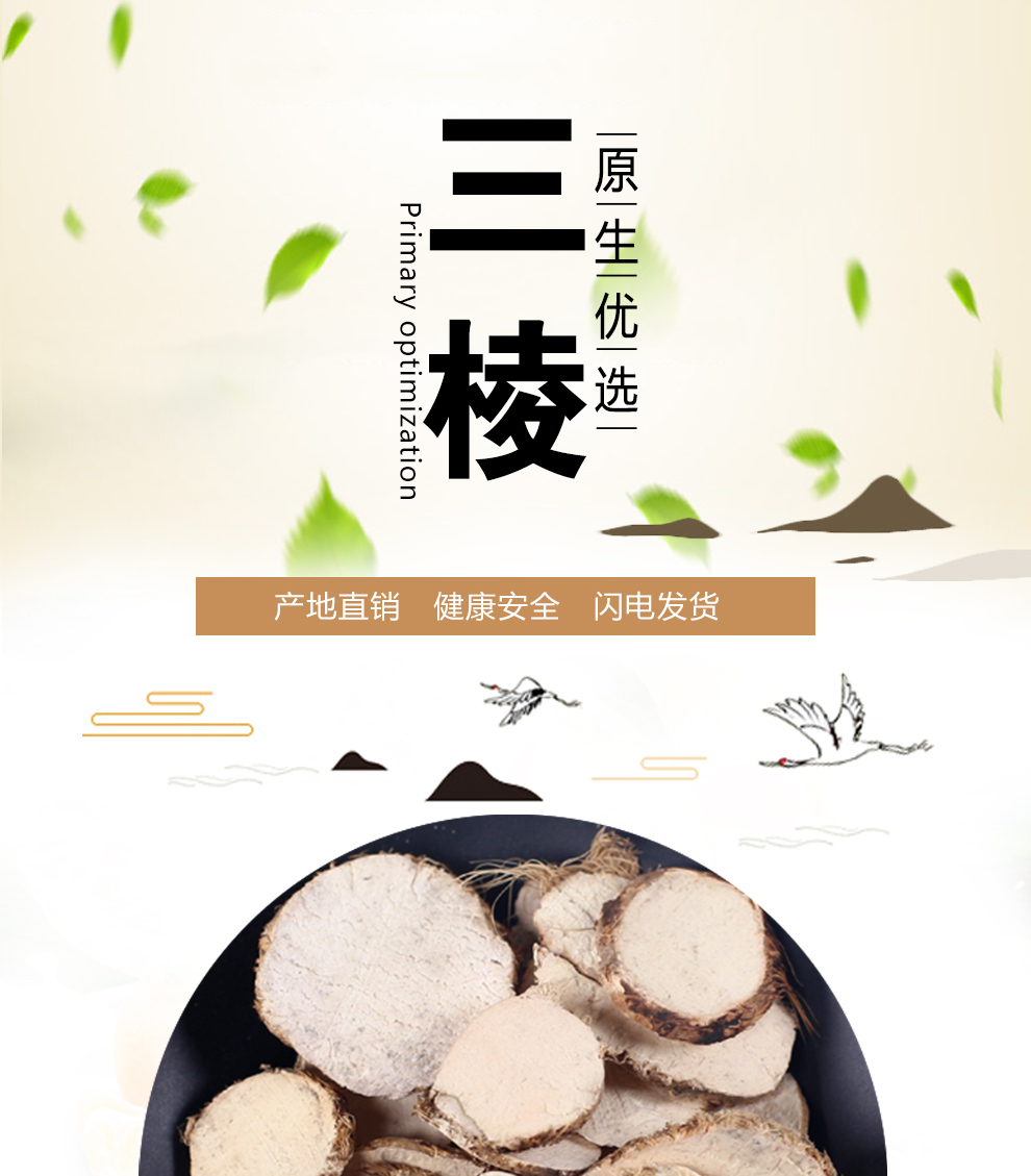 娄脊堂 三棱中药材店铺特级京三棱散装荆三棱三菱500克可磨三棱粉中