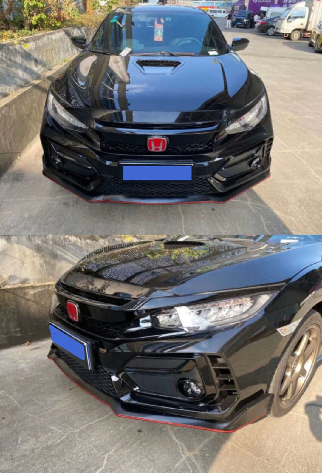 十代思域fc1改装tr大包围 typer前后保险杠叶子板机盖套件 tr专用日行