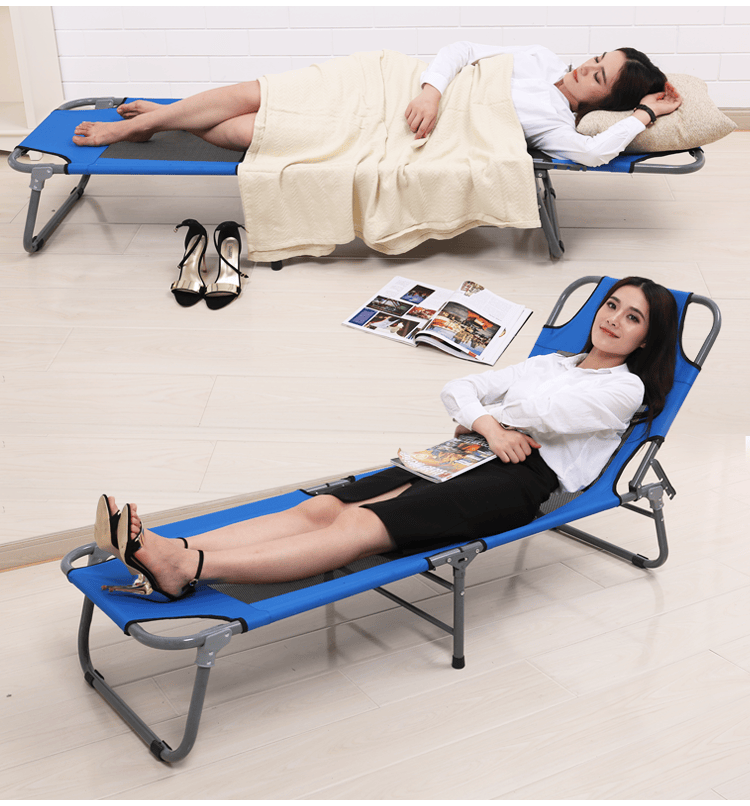 医院临时单人陪护便携折叠床移动办公室隐形休闲躺椅午睡折叠椅子探阁