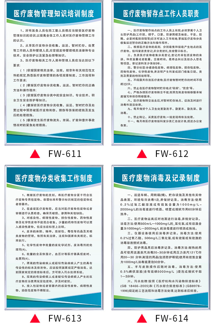 溪沫醫院門診醫療廢物處置流程圖診所安全管理制度牌暫存點工作人員