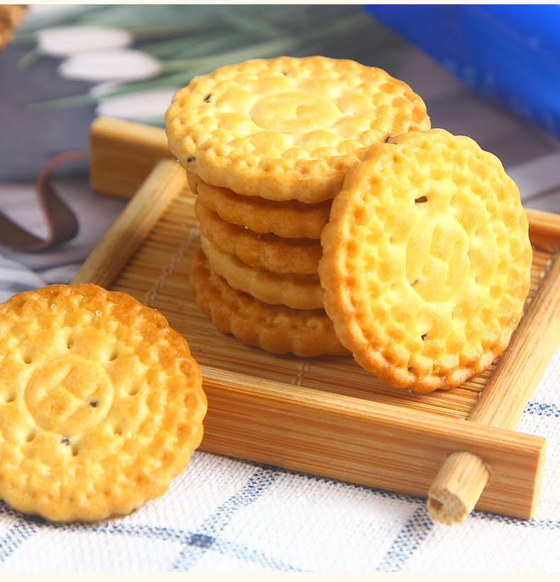 徐福记日式小圆饼海盐味儿童饼干散装500g网红休闲零食独立小包装