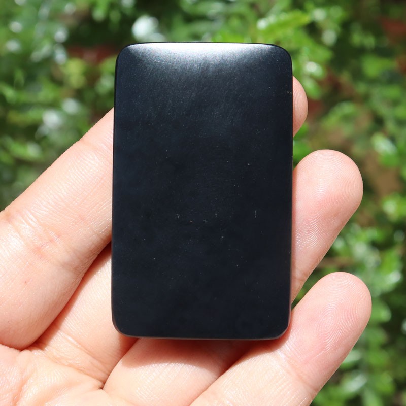 爱优美精品新疆和田玉墨玉黑羊脂籽料白玉底平安无事牌子吊坠挂件n